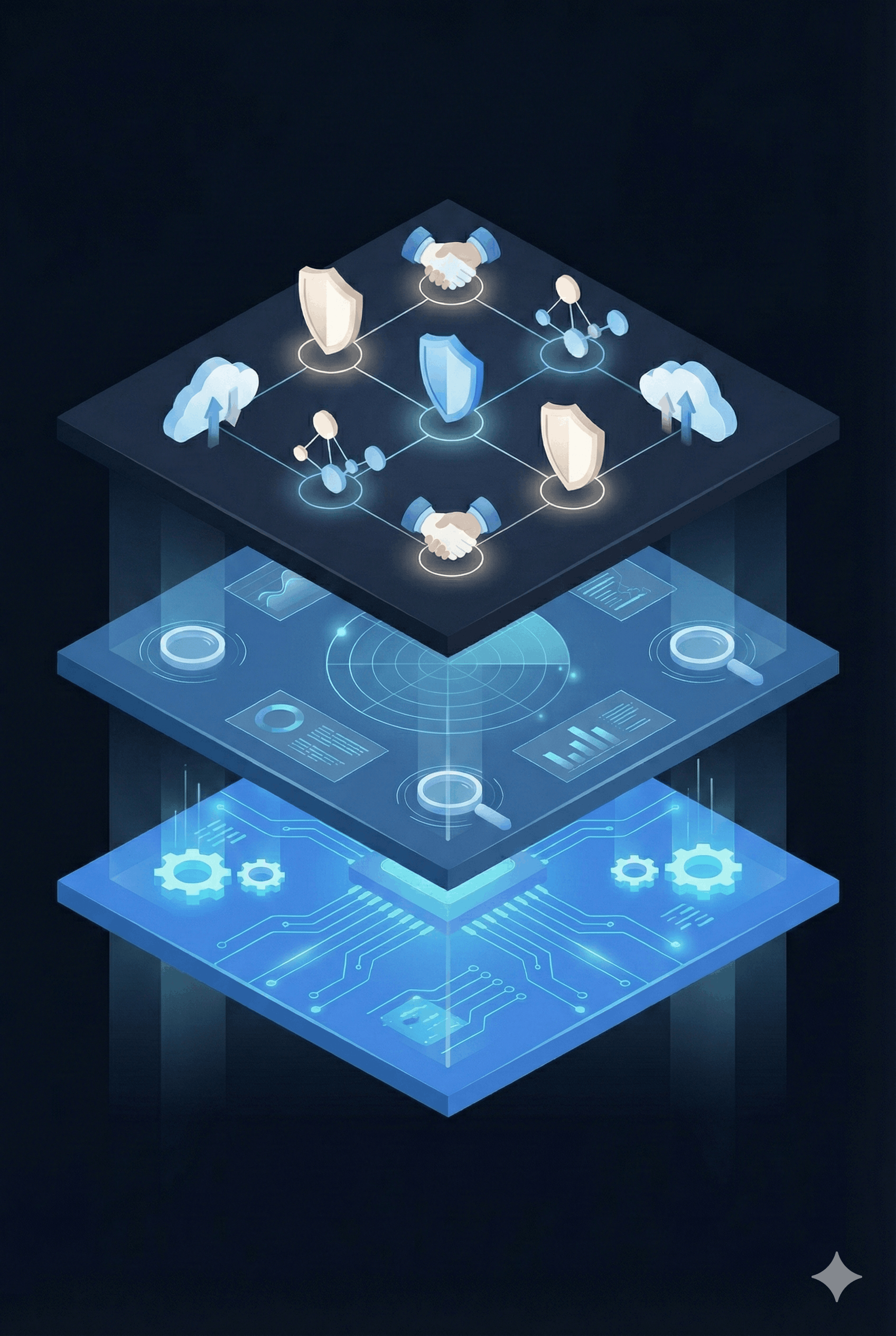 Three-layer architecture diagram